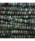 Turquoise Afrique 2.5x4 mm rondelle facettée A