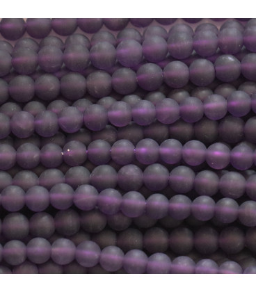 Amethyst 4 mm matt round bead - BeauMonde Bijoux