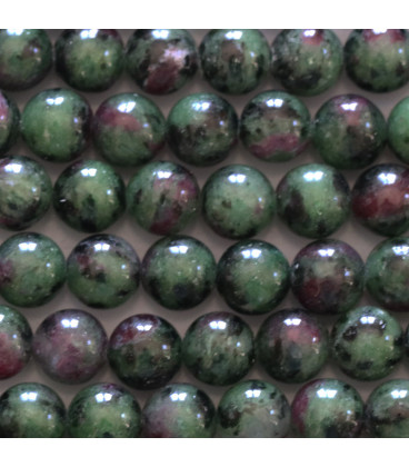 BeauMonde Bijoux - Rubyzoisite 8 mm perle ronde qualité AA+ Tanzanie