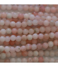 BeauMonde Bijoux - Opale rose 3 mm perle ronde A Pérou