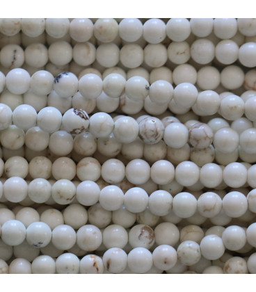 Magnesite 4 mm round bead - BeauMonde Bijoux