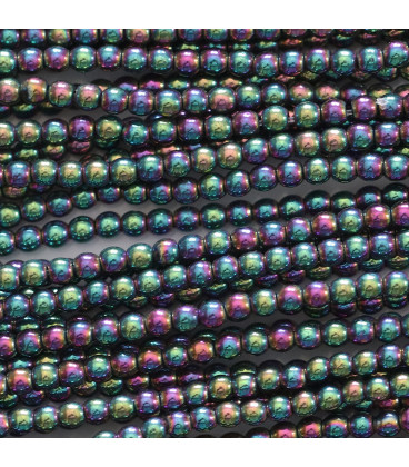 Hematite 2 mm metallic beetle round bead - BeauMonde Bijoux