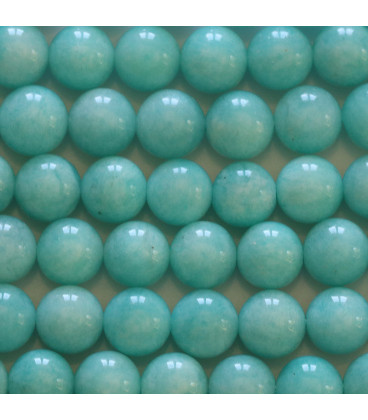 Amazonite 8 mm round bead Peru - BeauMonde Bijoux