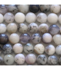 Dentritic agate 8 mm natural round bead Tanzania