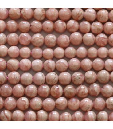 BeauMonde Bijoux - Rhodocrosite 4 mm perle ronde A+ Argentine