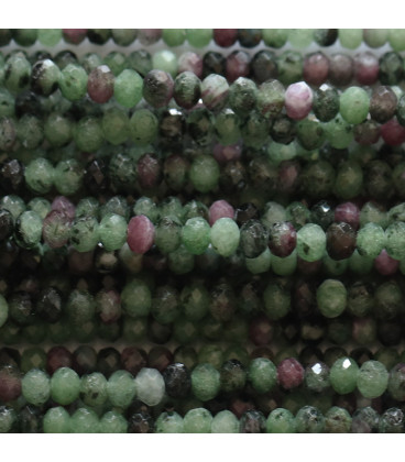 BeauMonde Bijoux - Rubyzoisite 2x3 mm rondelle facettée A+ Tanzanie