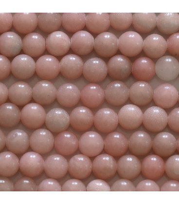 Aragonite pink 6 mm round bead Mexico - BeauMonde Bijoux