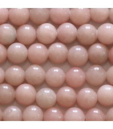 Aragonite pink 8 mm round bead Mexico - BeauMonde Bijoux