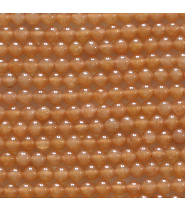 BeauMonde Bijoux - Aventurine orange 3 mm environ perle ronde A Brésil