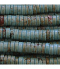 Howlite 2/3x6 mm turquoise heishi washer