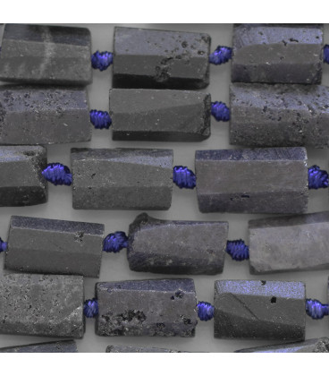 Sapphire about 8x11 mm irregular rectangle matte - BeauMonde Bijoux