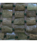 Cyanite verte 8x11 mm environ rectangle irrégulier mat Brésil