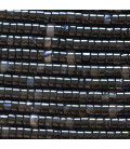 Mixed black agate 2x4 mm heishi washer
