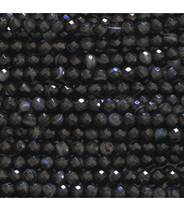 Sardonyx 4 mm faceted bead India (heated stone) - BeauMonde Bijoux