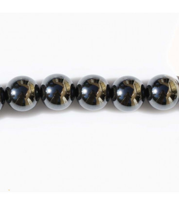 Hematite 10 mm round bead hole of 1.5 mm - BeauMonde Bijoux