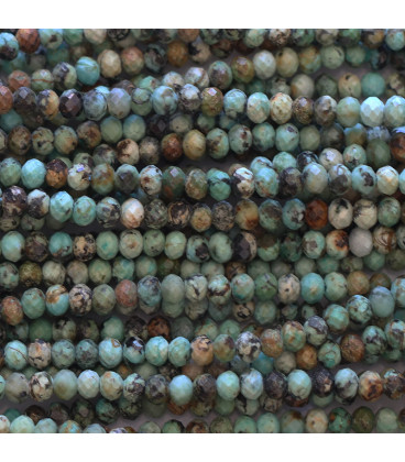 BeauMonde Bijoux - Turquoise Afrique 2X3 mm rondelle facettée A