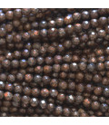 Bronzite 3 mm perle ronde facetté A Brésil
