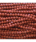 BeauMonde Bijoux - Jaspe rouge 3 mm environ perle ronde facettée A Vénézuela