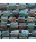 Chrysocolla 8x11 mm irregular rectangle matt blue tone