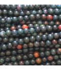 Jasper blood stone 4 mm round bead (blood / heliotrope) India - BeauMonde Bijoux