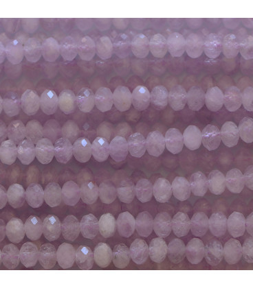 Amethyst light 3x4 mm faceted washer Madagascar - BeauMonde Bijoux