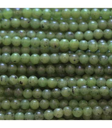 BeauMonde Bijoux - Jade vert 4 mm perle ronde A Pakistan