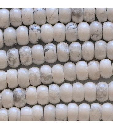 BeauMonde Bijoux - Howlite blanche 5x8mm rondelle arrondie A Canada