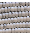 White howlite 5x8 mm rounded washer