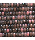 Rhodonite black veined 4x6mm rounded washer Australia