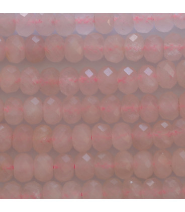 Quartz 6X4 mm pink faceted washer - BeauMonde Bijoux