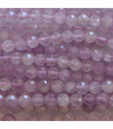 Amethyst light 3.5 / 4 mm faceted round bead - BeauMonde Bijoux