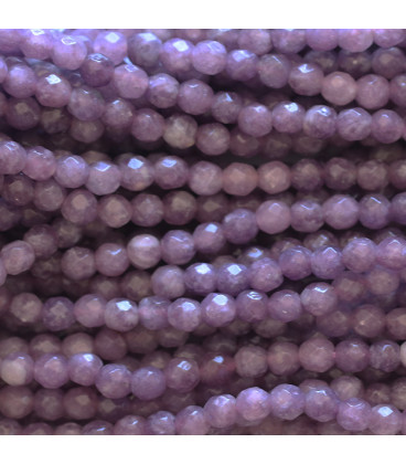 BeauMonde Bijoux - Lépidolite 4mm perle ronde facettée A Afrique du Sud