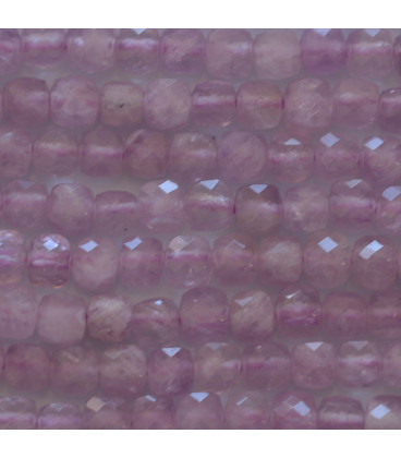 Amethyst light 4x4 mm square faceted Madagascar - BeauMonde Bijoux