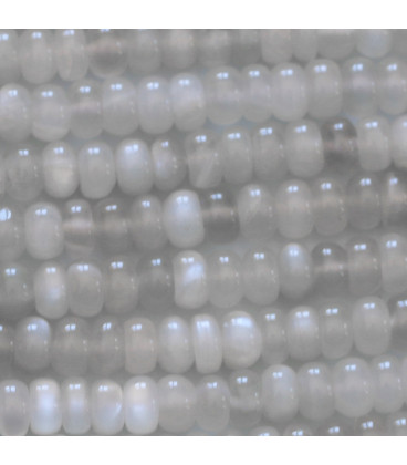 BeauMonde Bijoux - Pierre de lune blanche 4x6mm rondelle arrondie A Sri Lanka