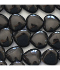 Black agate heart 12 mm Brazil - BeauMonde Bijoux