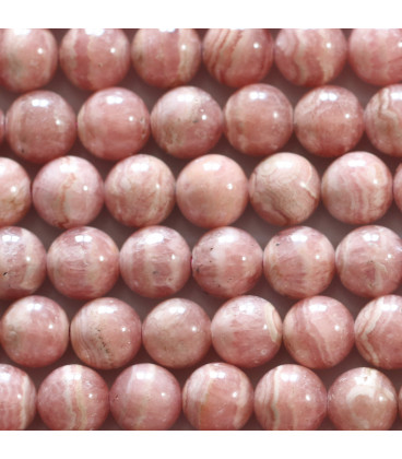 BeauMonde Bijoux - Rhodocrosite 8mm perle ronde qualité AAA Argentine