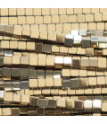 Hematite 3x3 mm golden square