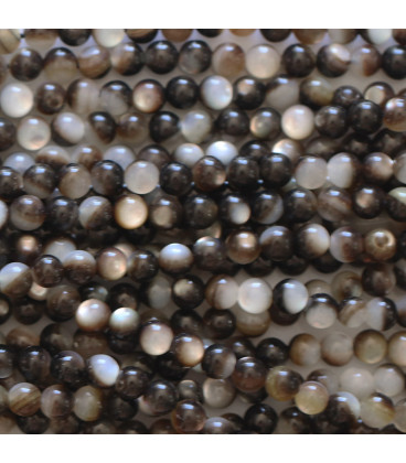 BeauMonde Bijoux - Nacre grise 3 mm perle ronde AA Pacifique