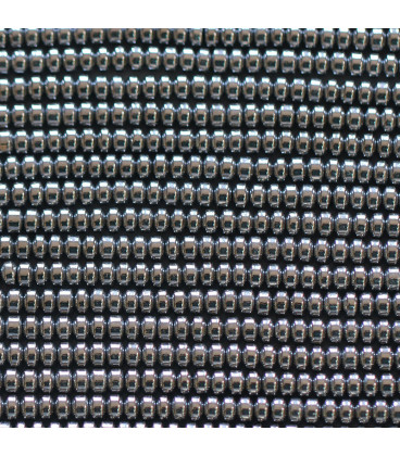 Hematite 2x3 mm straight washer silver - BeauMonde Bijoux