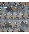 Hematite 9.6/10 mm silver flat star