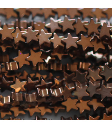 Hematite 4 mm copper star - BeauMonde Bijoux