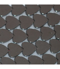 Hematite 10 mm flat heart