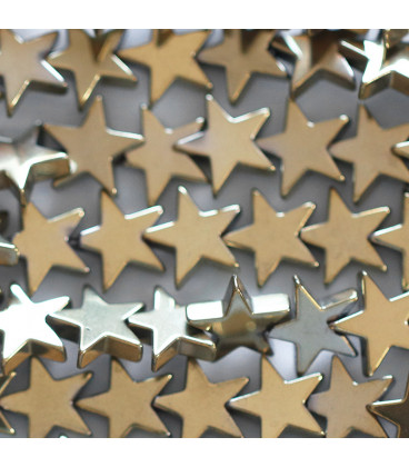 Hematite 9.6/10 mm golden flat star - BeauMonde Bijoux