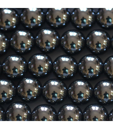 Hematite 10 mm round bead hole diameter 2 mm - BeauMonde Bijoux