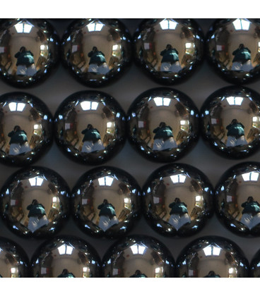 Hematite 12 mm round bead hole diameter 2 mm - BeauMonde Bijoux