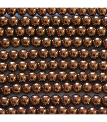 Hematite 4 mm round hole diameter 1.5 mm - BeauMonde Bijoux