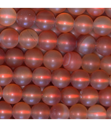 Cornaline naturelle 8 mm mixte perle ronde Madagascar - BeauMonde Bijoux