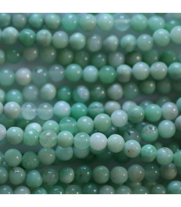 BeauMonde Bijoux - Chrysoprase 4 mm environ perle ronde A+ Brésil