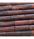 BeauMonde Bijoux - Jaspe Poppy 4x13 mm environ tube arrondi Australie