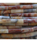 Agate crazy 4x13 mm rounded tube